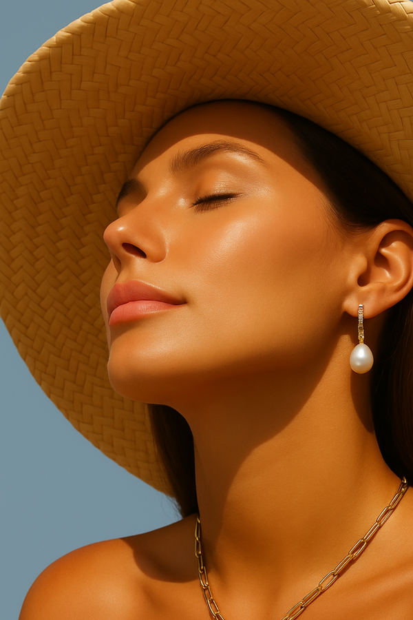 Galleria Armadoro Speira Baroque Gold Vermeil Drop Earring