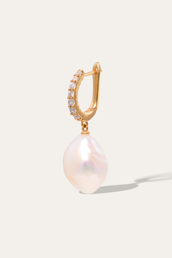 Galleria Armadoro Speira Baroque Gold Vermeil Drop Earring