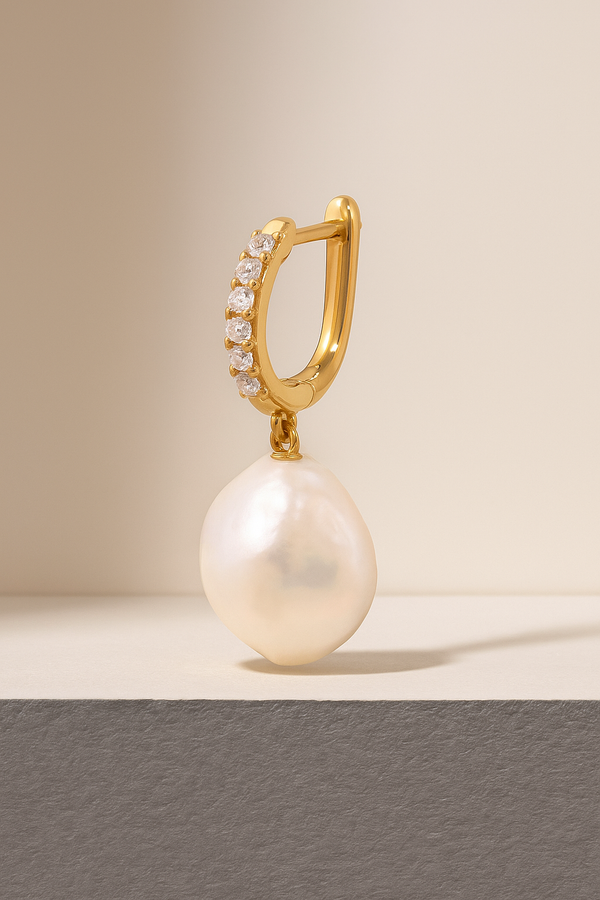 galleria armadoro Speira Baroque Gold Vermeil Drop Earring