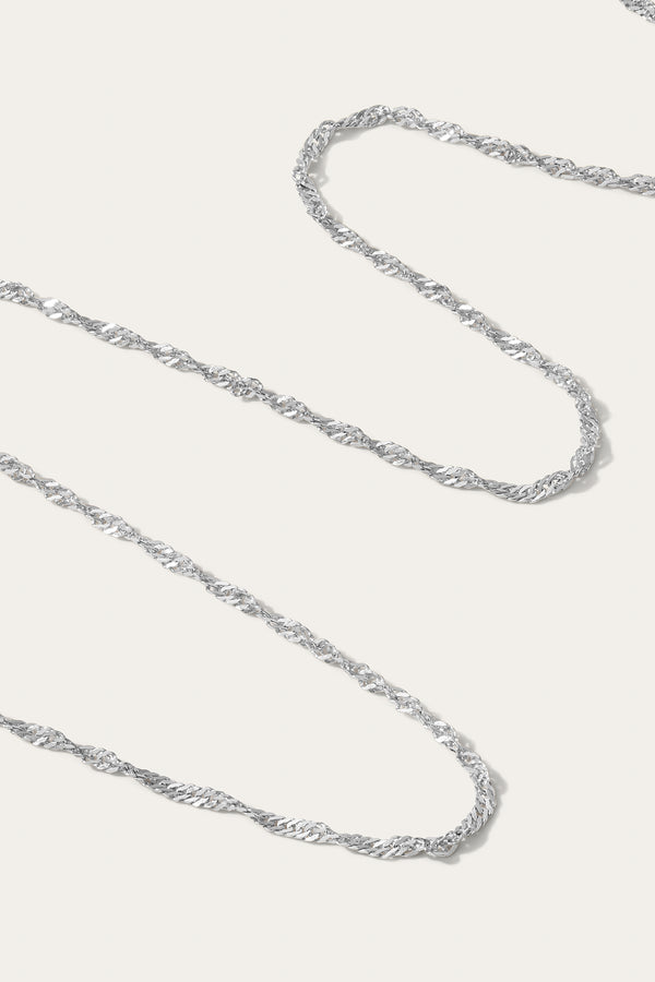 Galleria Armadoro Speira Heart Pave Silver Necklace