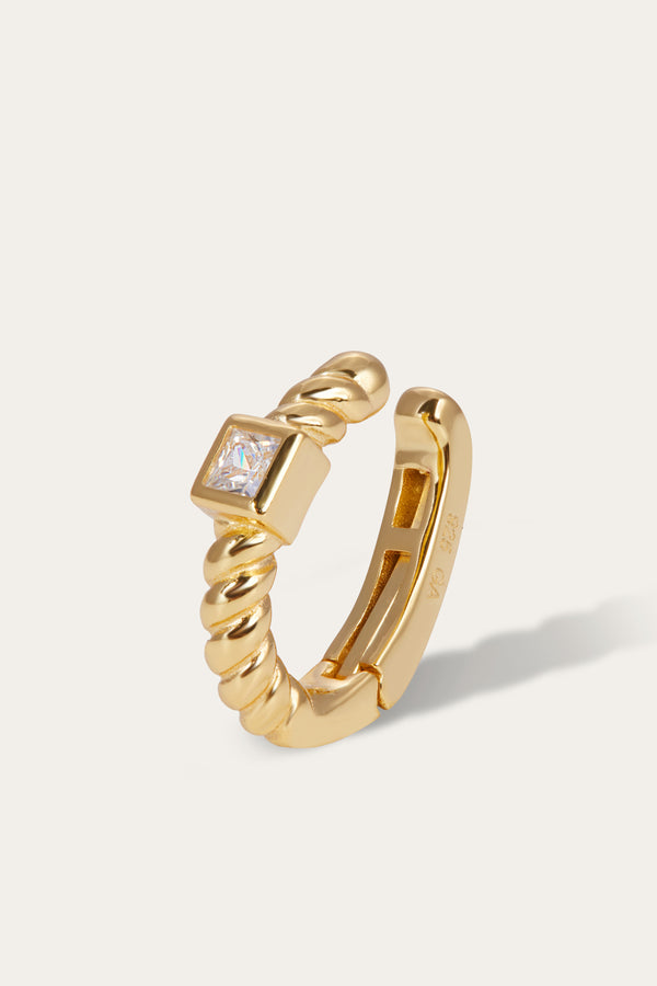 Galleria Armadoro Speira Square Cz Gold Vermeil Ear Cuff