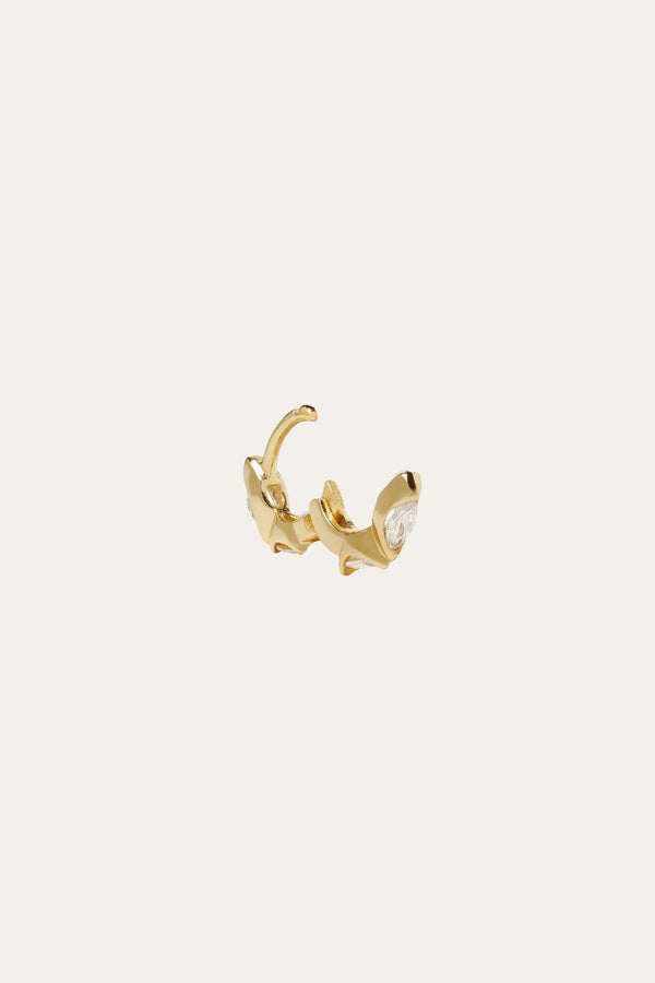 Galleria Armadoro Tasha Marquise 6.5mm Gold Vermeil Huggie