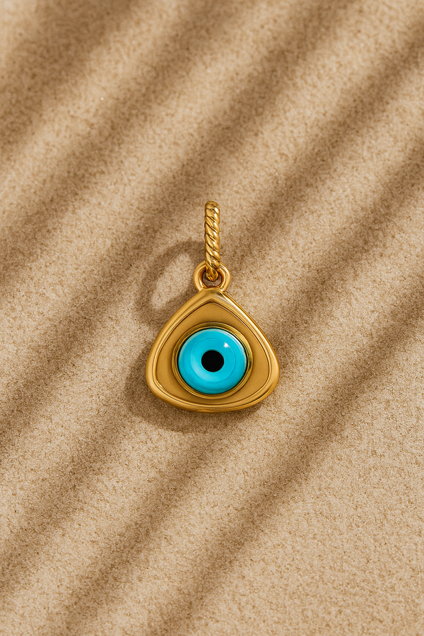 galleria armadoro Triangle Evil Eye Gold Vermeil Charm