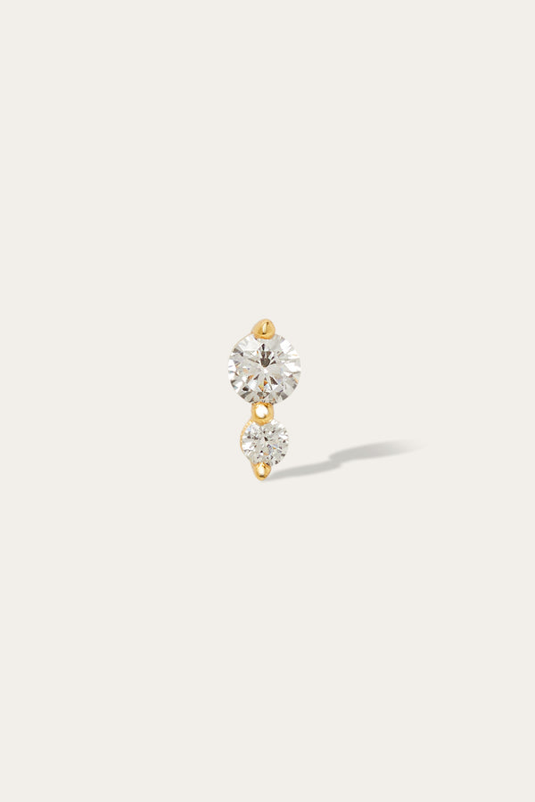 Galleria Armadoro "True Love" Double Dot Gold Vermeil Stud Earring (ball Screw)