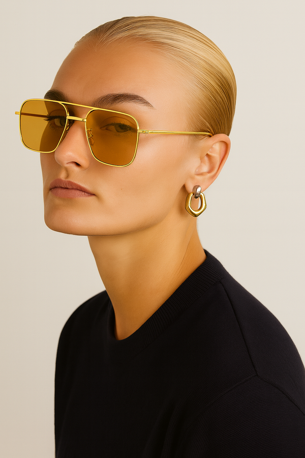 Galleria Armadoro Vera Two-Tone Puffy Geo Drop Earrings