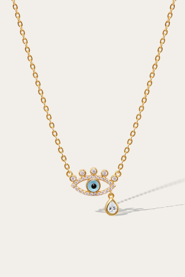Galleria Armadoro Weeping Evil Eye Gold Vermeil Necklace