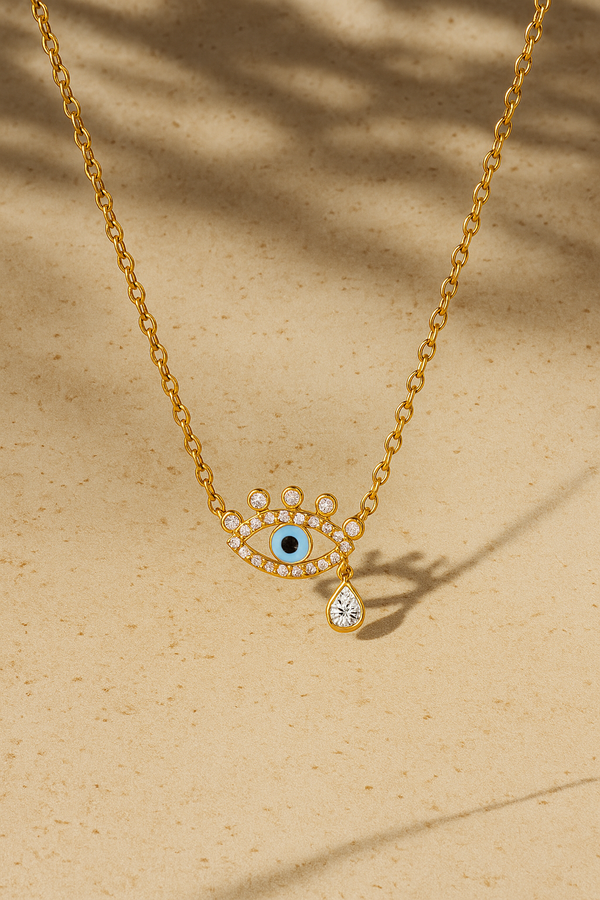 galleria armadoro Weeping Evil Eye Gold Vermeil Necklace