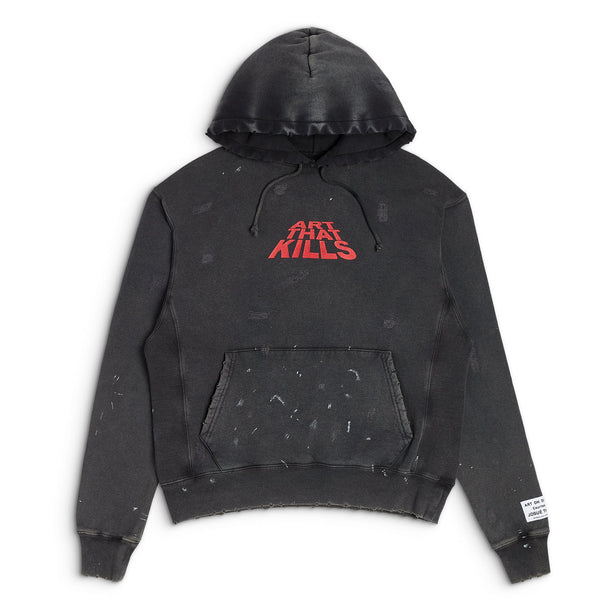 gallery dept. ATK DISTRESSED LOGO HOODIE faded black