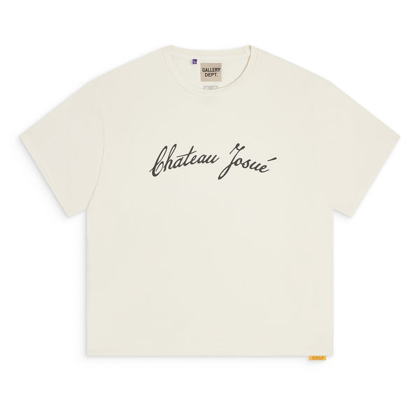 gallery dept. CHATEAU JOSUÉ SCRIPT TEE archival white