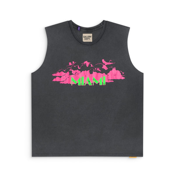 gallery dept. COLLINS SLEEVELESS TEE ocean wash black