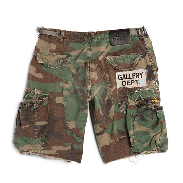 Gallery Dept. G PATCH WOODLAND CAMO CARGO SHORTS Camo