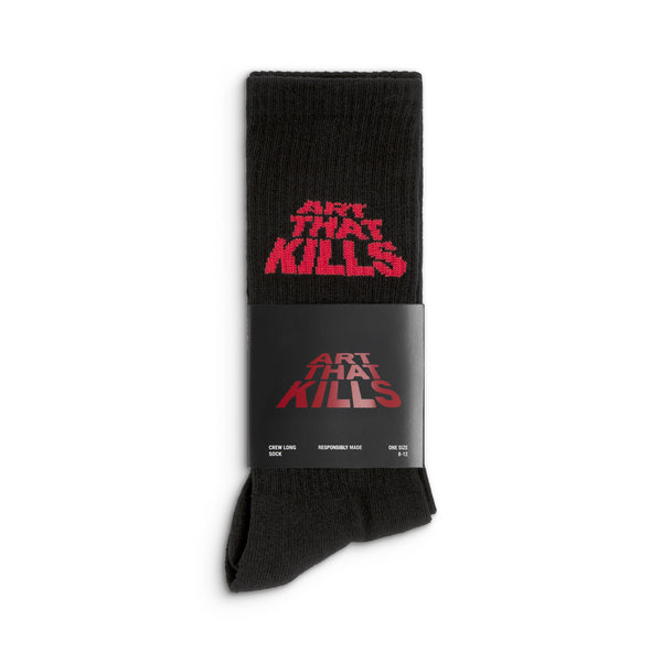 Gallery Dept. ATK STACKED LOGO SOCKS Jet Black