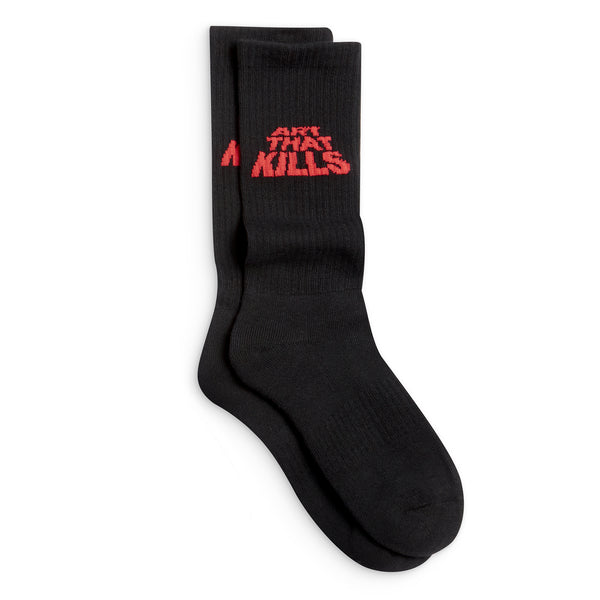 gallery dept. ATK STACKED LOGO SOCKS jet black