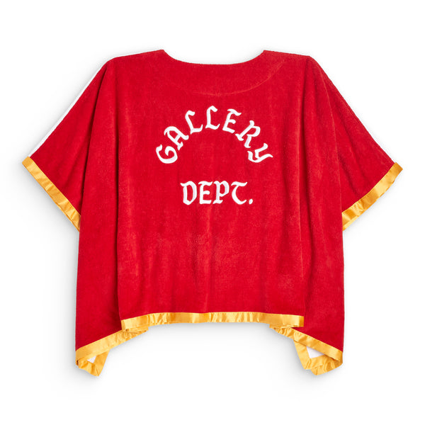 Gallery Dept. BOXING TOWEL PONCHO Red/white