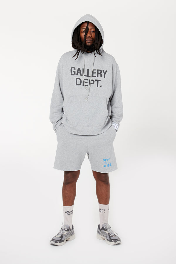 Gallery Dept. CENTER LOGO HOODIE Heather Grey