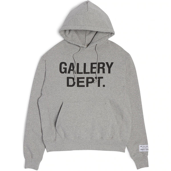 gallery dept. CENTER LOGO HOODIE heather grey