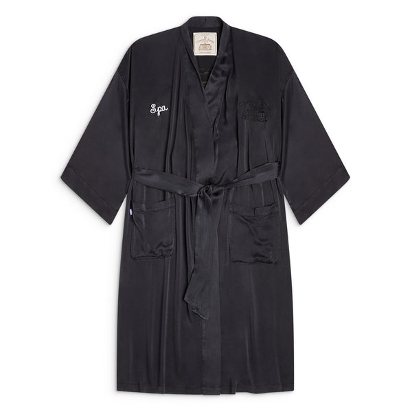 gallery dept. CHATEAU SILK SPA ROBE black