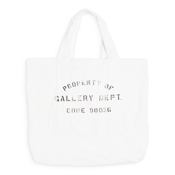 gallery dept. CORDUROY TOTE BAG white