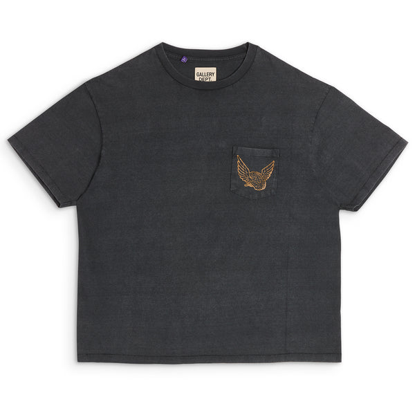 gallery dept. FLYING BRAIN POCKET TEE vintage black