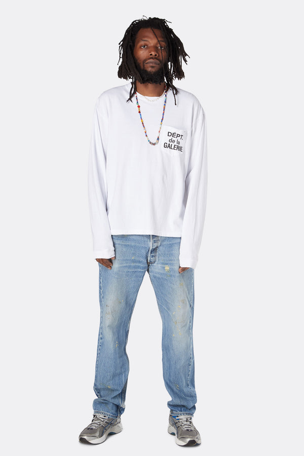 Gallery Dept. FRENCH L/S POCKET TEE White