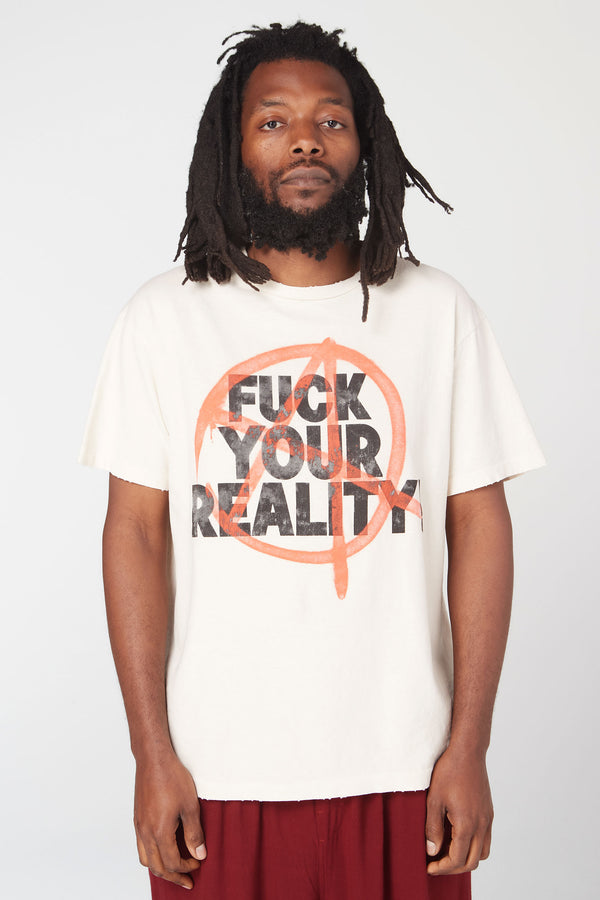 Gallery Dept. FUCK YOUR REALITY TEE Archival White