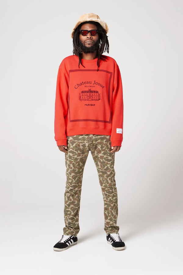 Gallery Dept. MUSIQUE CREWNECK SWEATSHIRT Red