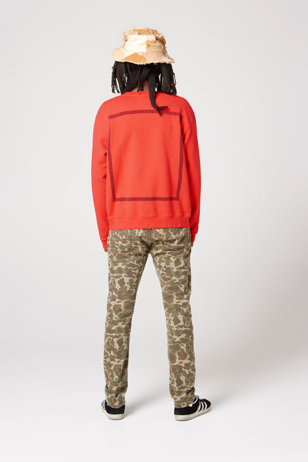 Gallery Dept. MUSIQUE CREWNECK SWEATSHIRT Red