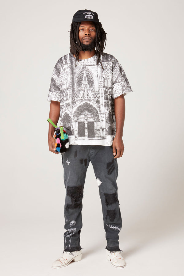 Gallery Dept. POSTCARD TEE Black/white