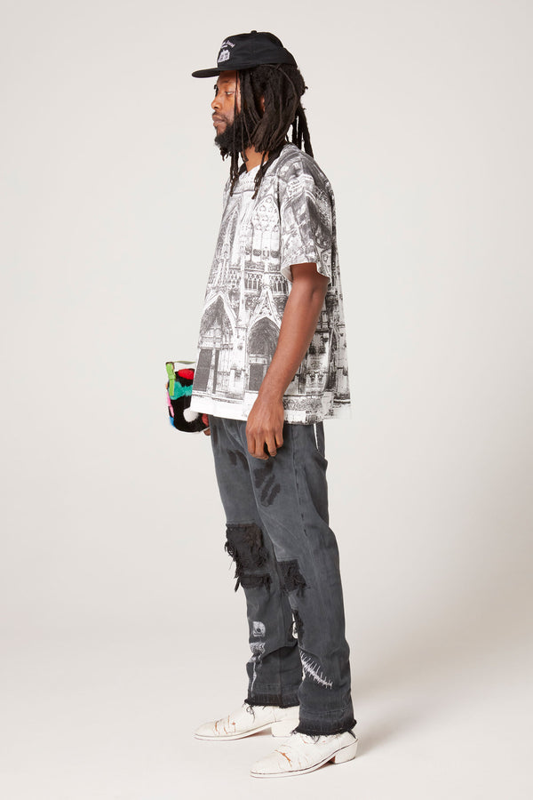 Gallery Dept. POSTCARD TEE Black/white