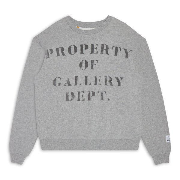 gallery dept. PROPERTY OF GD CREWNECK heather grey