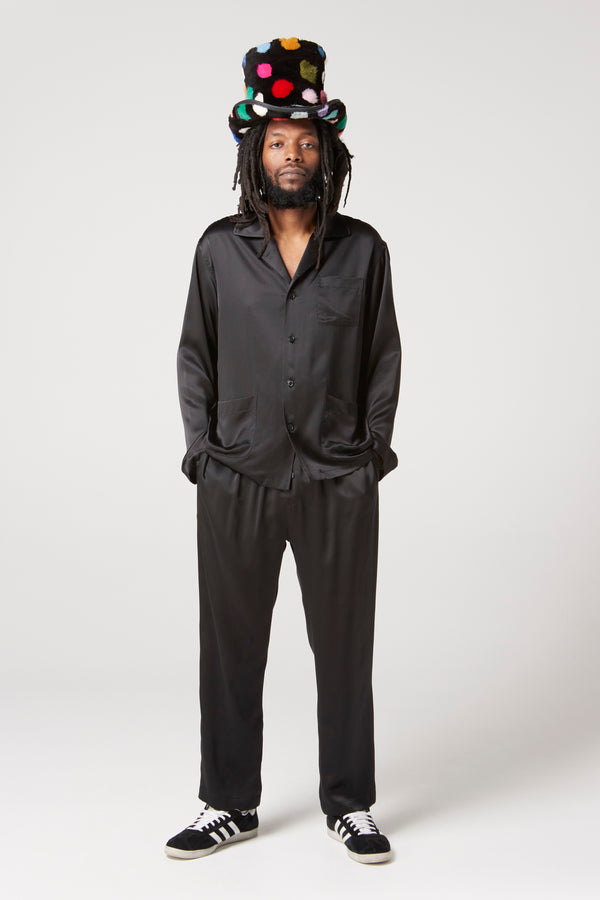 Gallery Dept. SILK PAJAMA SHIRT Black