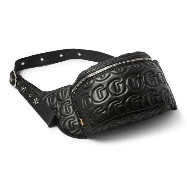 gallery dept. STUDDED LEATHER TRAVEL SACK black