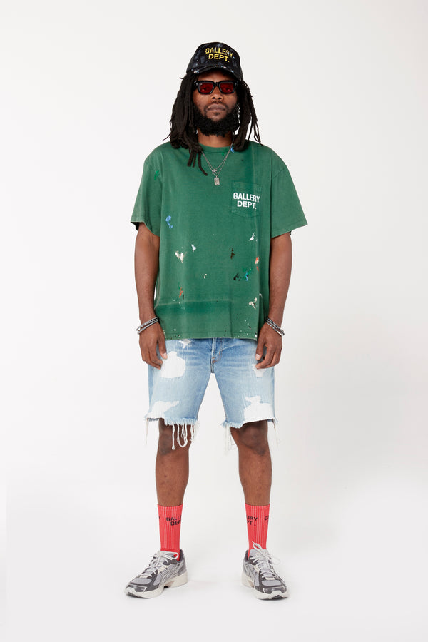 Gallery Dept. VINTAGE LOGO PAINTED TEE Green