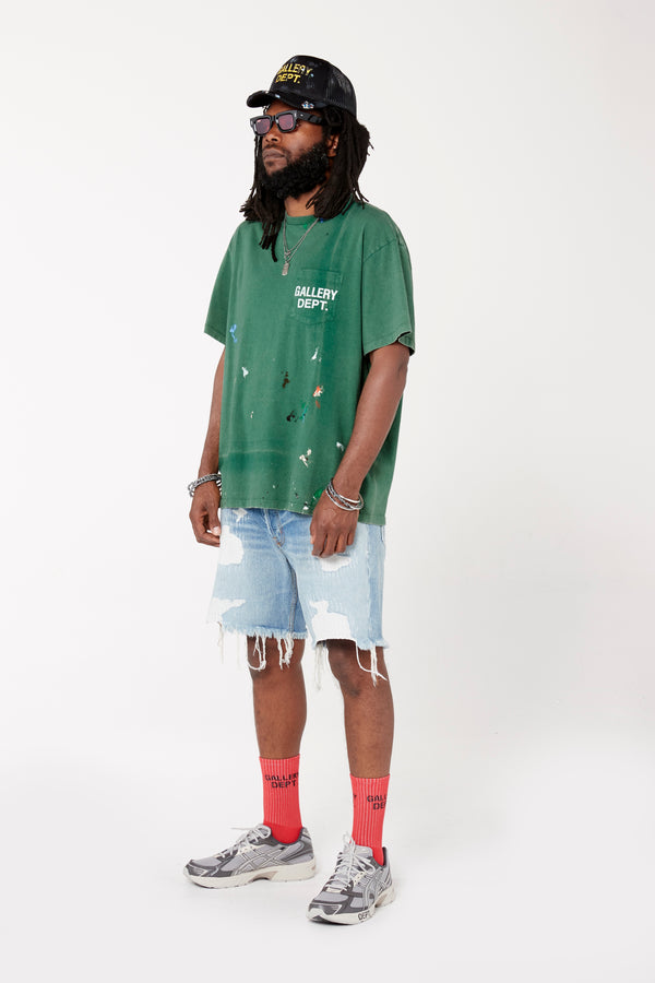 Gallery Dept. VINTAGE LOGO PAINTED TEE Green