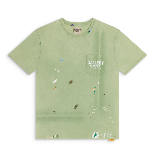 gallery dept. VINTAGE LOGO PAINTED TEE light green