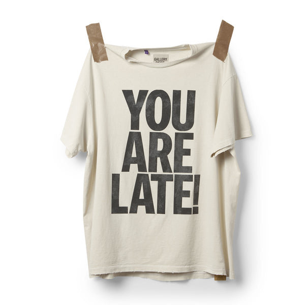 gallery dept. YOU ARE LATE TEE archival white