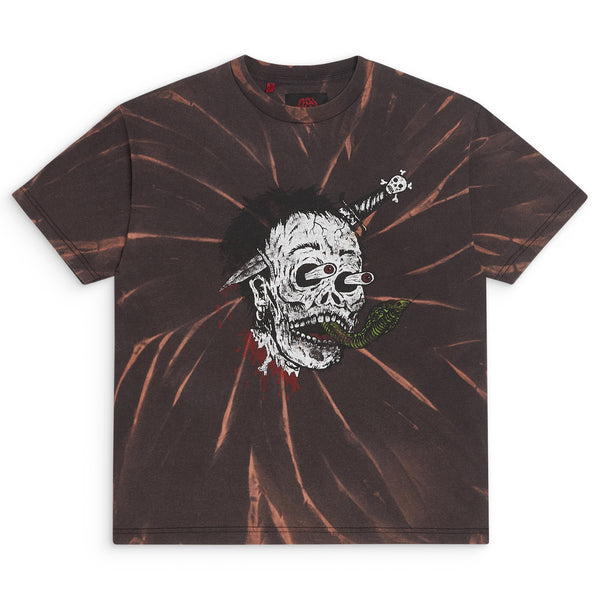 gallery dept. GLITCH TIE DYE TEE sun faded wizer black