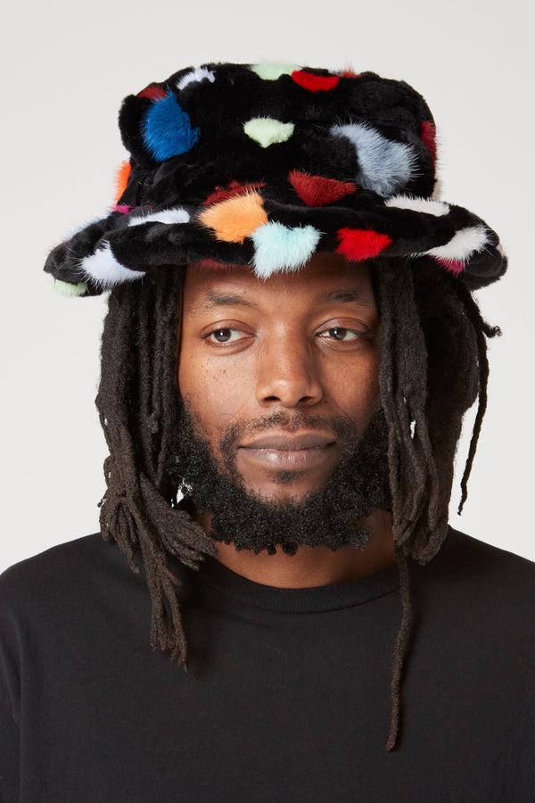 Gallery Dept. RODMAN POLKA DOT BUCKET HAT Black/multi