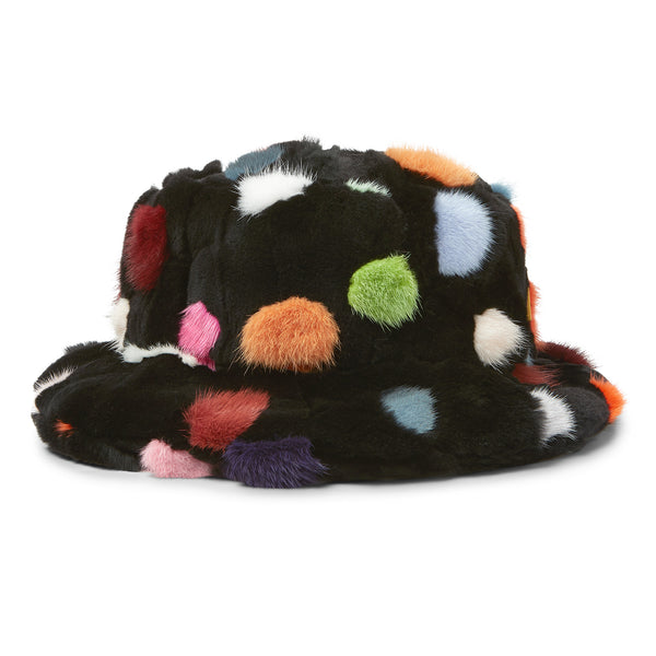 gallery dept. RODMAN POLKA DOT BUCKET HAT black/multi