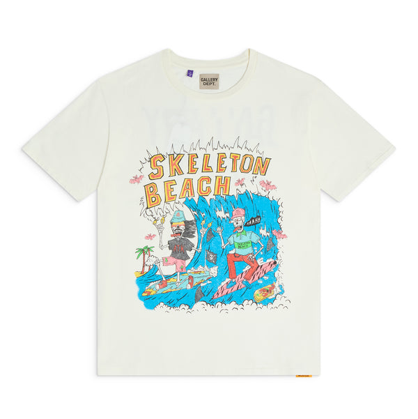 gallery dept. SKELETON BEACH SURF TEE light archival white