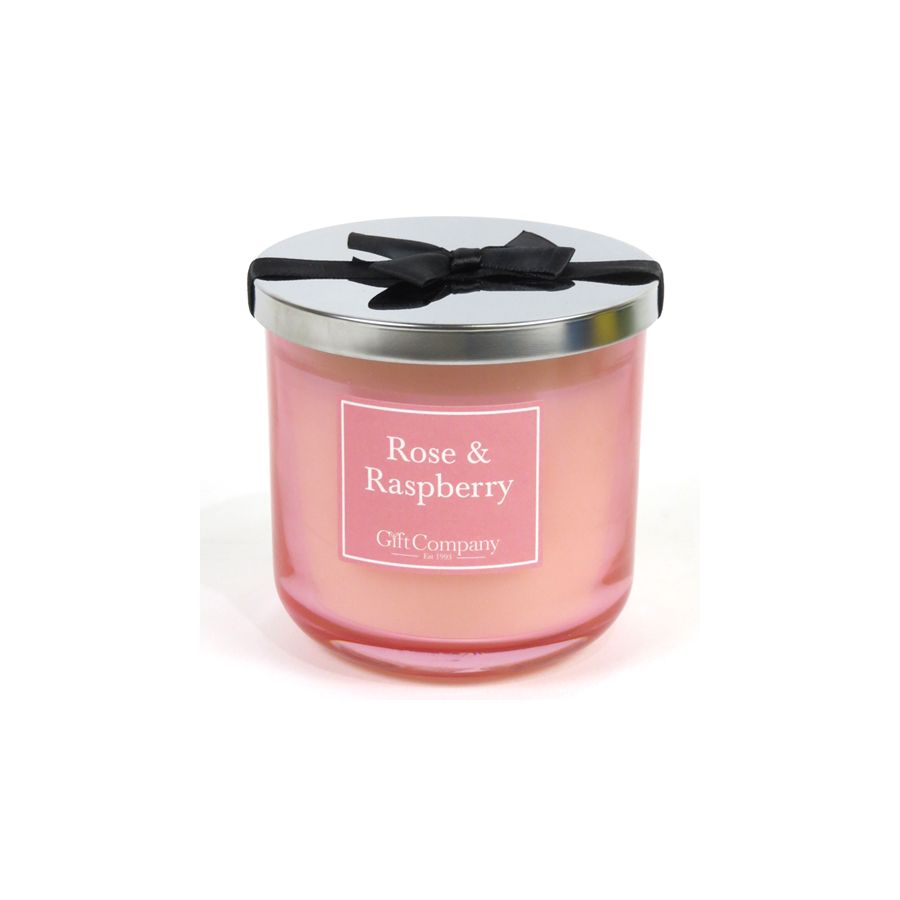 gift company Colour Double Wick Candle-Rose & Raspberry
