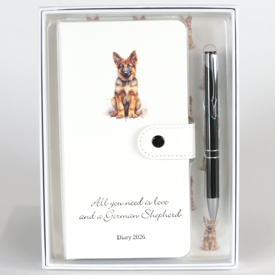 gift company German Shepard 2026 Diary and Pen Gift