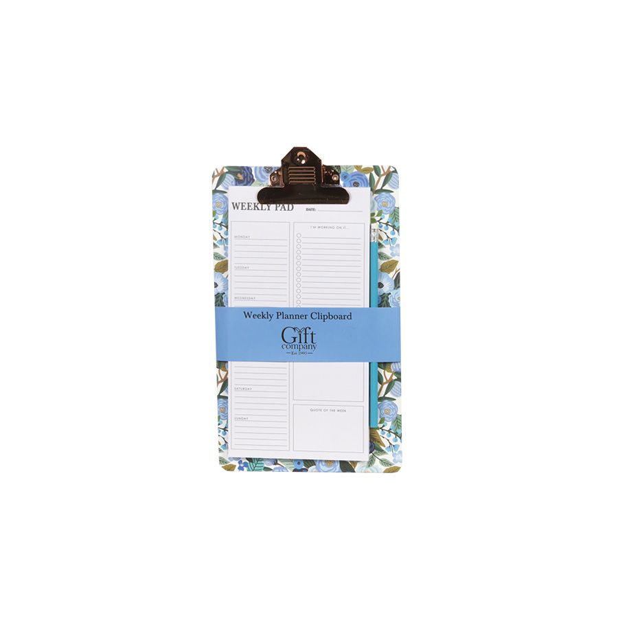 gift company Blue Floral Clipboard & Pen