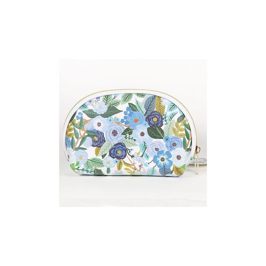 gift company Blue Floral Make Up Pouch and Mirror