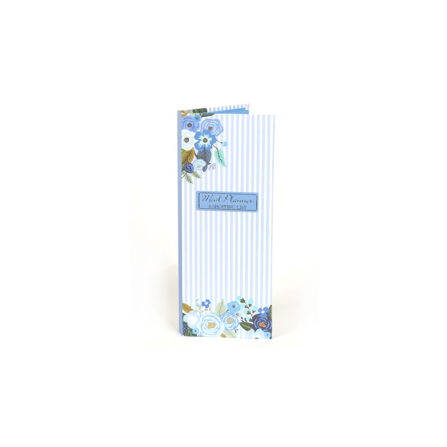 gift company Blue Floral Meal and Shopping Planner