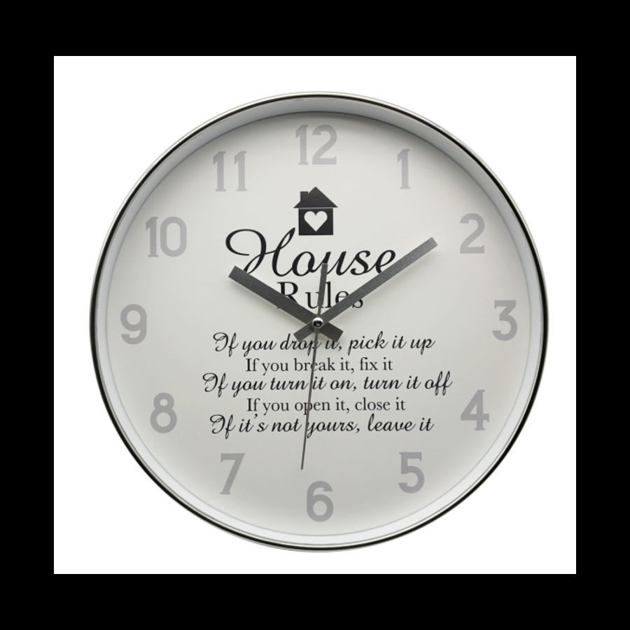 gift company Clock -House Rules 30cm