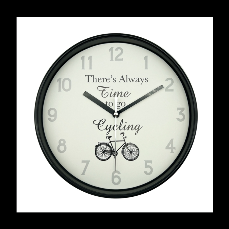 gift company Clock -Time to go Cycling 20cm