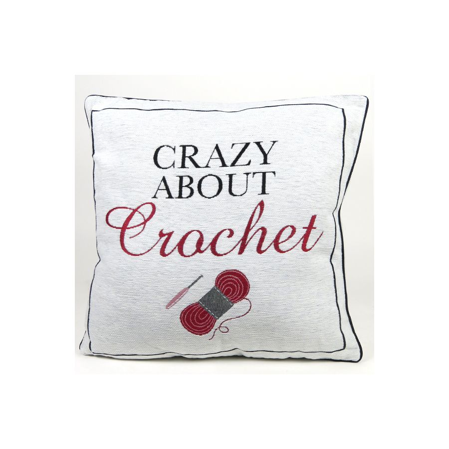 gift company Cushion - Crazy Crochet Lady