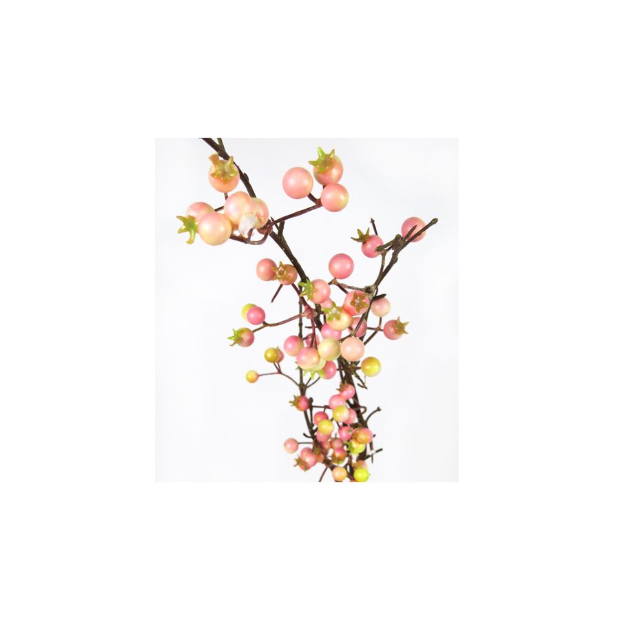 gift company Faux Flower -Pink Berry Spray Stem