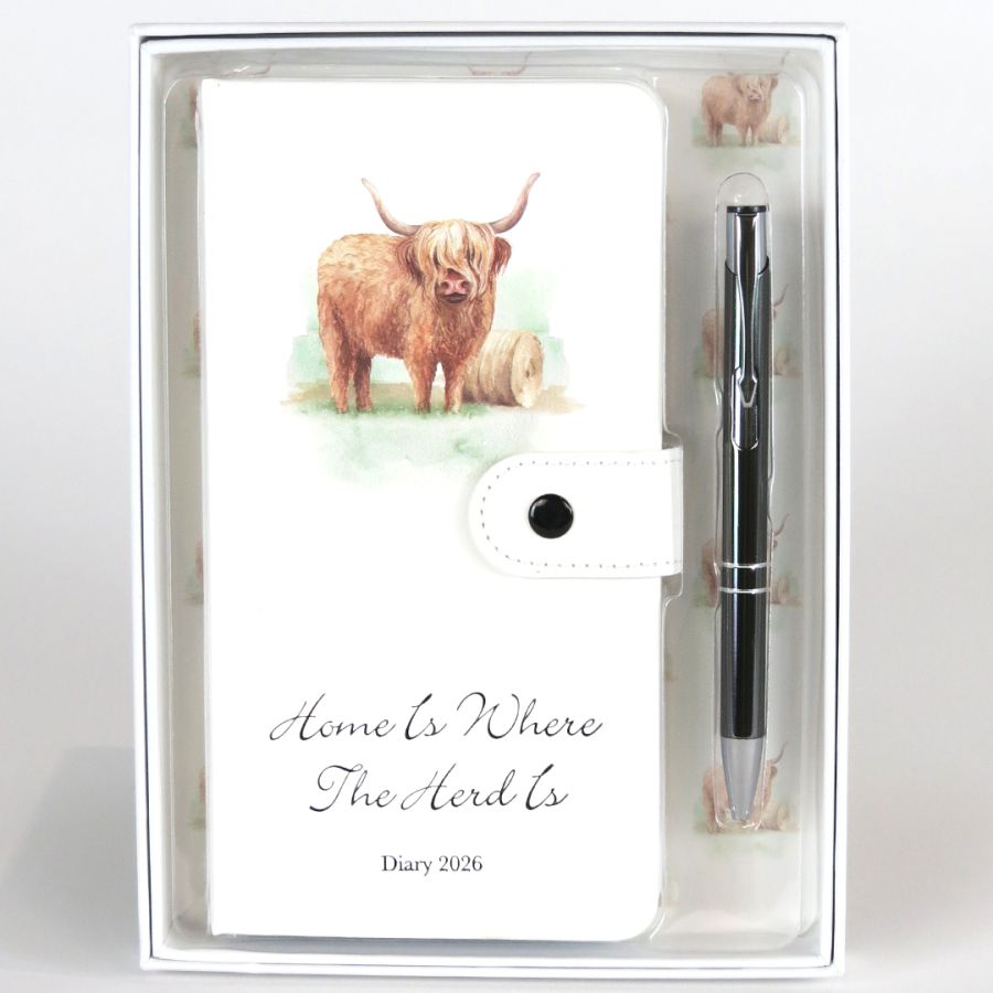 gift company Highland Cow 2026 Diary and Pen Gift